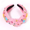 boderier Ice Cream Popsicle Headband Beaded Rainbow Popsicle Knotted Headband for Women Jeweled Crystal Embellished Headband Summer Party Birthday Girls Headband Accessories Gifts