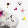 Mooipur Interactive Cat Toys Insects Replacement for Cat Wand Toy, 5 PCS Fly Bugs Refills with Bells for Cat Teaser, Chase and Exercise Toys for Indoor Cats and Kittens