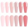 Vishine Nude Gel Polish Kit, Sheer Milky Pink Jelly Transparent Nail Polish UV LED Gel Nail Polish Varnish Nail Art DIY Saon 6Pcs 8ML