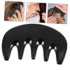 Ipetboom Horn Comb Hair Massage Comb Five Massage Comb Curling Comb Scalp Comb Scalp Massager Comb Black Water Curly Hair Comb Jade Massage Comb Scraping Board Massage Stone Spa