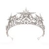 JWICOS Silver Shining Star Princess Tiara Crown for Women and Brides Bridal Hair Accessories for Engagement Wedding Prom Pageant