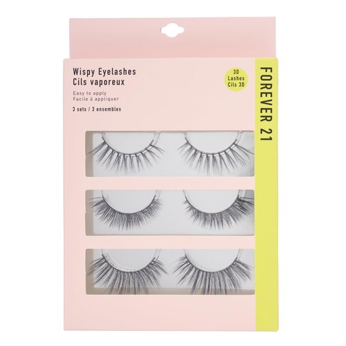 Forever 21 Eyelashes 3-Pack Wispy Eyelashes Set, Voluminous False Lashes, 3D Faux Lashes | F21 Beauty Eyelashes, Womens Eyelashes Easy To Apply, Makeup Artist Must Haves