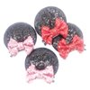 2 Pairs Sequin Mouse Ears Hair Clip birthday mouse ear Bows clip for Kids Girls Women, Mice Ears Hair Accessories for Glitter Party Princess Decoration Cosplay Birthday Christmas Party (black)