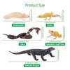 Toymany Reptile Animal Figurine Toys Set, 12 PCS Desert Amphibians Animal Figures with Komodo Dragon Lizard Snake Chameleon Rainforest Cold Blooded Animals Figures Party Favor for Kids