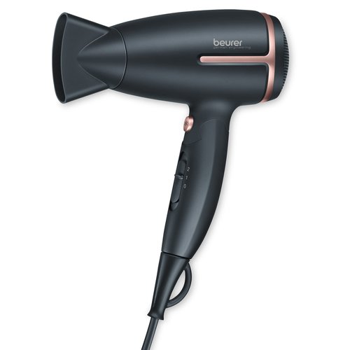 Beurer HC25 Ionic Hair Dryer for Travel with Voltage Switch 1600W Anti Frizz Blow Dryer, Foldable...