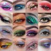 evpct 24 Colors Glitter Sparkle Eyeshadow Makeup Palette Pallets For Women, Colorful Eye shadow Pressed Powder Black White Pink Green Blue Shimmer Eyeshadow Glue Gel sombras de ojos profesional 01#