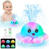 Gigilli Octopus Bath Toys, Christmas Stocking Suffers Bath Toys for Kids Ages 1-3, Baby Girl Light Up Bath Toy Sprinkler 6-12-18 Months, Toddlers Bath Fountain Toy Christmas Baby Birthday 1 2 3 Gifts