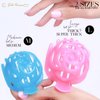 RC ROCHE ORNAMENT 6 Pcs Womens Stylish Rose Dome Comb Clamp Shell Plastic No Slip Strong Secure Grip Side Slide Bun Maker Beauty Accessory Hair Clip, Medium Jelly Candy Multicolor