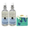 Bath & Body Works Aromatherapy Water Bergamot Lemongrass Juniper 2 Pack Essential Oil Mist Gift Set Bundle with an Aloe Vera Bar Soap - Full Size