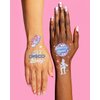 xo, Fetti Disco Birthday Party Temporary Tattoos - 48 Iridescent Foil Pcs | Birthday Girl Party Decorations, Dancing Queen, 70s Groovy Party