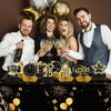 2025 New Year Party Centerpieces Decorations 10pcs New Year Eva Party Supplies,Hello 2025 Theme Table Toppers Black and Gold 2025 New Years Eve Party Supplies (New Years,Without 2025)