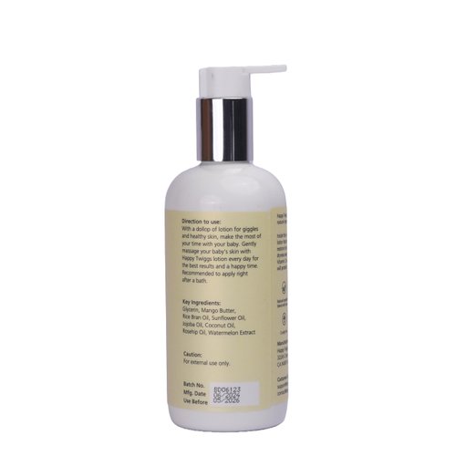 HAPPY TWIGGS Glow & Soothe Lotion for All Ages – Organic Hydration for Babies, Kids & Sensitive Skin Adults | Lightweight, Non-Greasy Moisture with Mango Butter, Watermelon Extract, Vitamin C