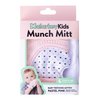 Malarkey Kids Munch Mitt Teething Mitten - The Original Mom-Invented Silicone Teether Mitten with Travel Bag – Pastel Pink