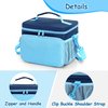 LoDrid Travel Carrying Case Compatible with Yoto Player Bluetooth Speaker, Audio Card Holder Holds up to 54 Cards with Shoulder Strap, Blue, Bag Only
