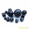 Bescon Complete Polyhedral DND Dice Set 13pcs D3-D100 RPG Dice Set in Opaque Black