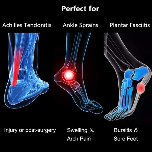 Foot Ankle Ice Pack Wrap for Foot Pain Relief - Ankle Ice Pack for Injuries Reusable Gel Cold Pack for Achilles Tendonitis, Plantar Fasciitis, Sprained Ankles and Feet Sore - 2 Gel Ice Packs