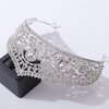 WIOJEIGO Women's Crown Crystal Wedding Tiara Queen Rhinestone Headbands for Prom Birthday Party Silver