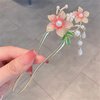 Metal Flower Hair Stick,2 PCS Floral Hairpin Hair Chopsticks Hair Clip Chignon Pin Hair Decor Hair Accessories for Women Girls 036