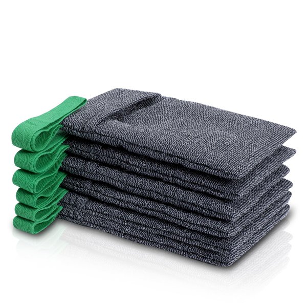 PHOGARY Soap Bags Mesh Exfoliating, 6 Pack Soap Loofah Sock for Bar Soap, Nylon Shampoo Bar Bags for Bath/Shower Exfoliating, Soap Sleeve Body Scrubber Pouch Body Exfoliator - Quick Drying (Gray)