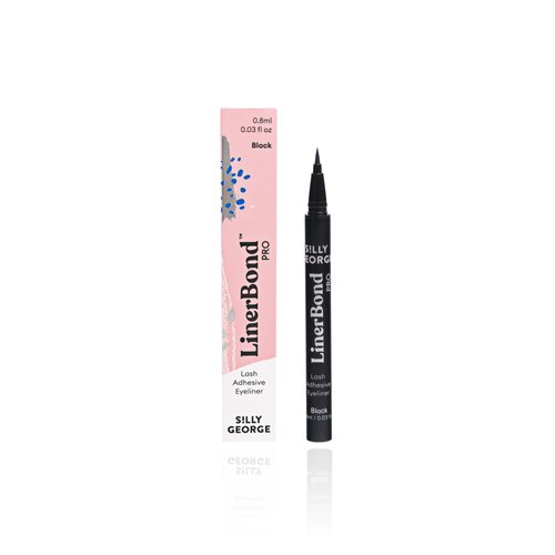 Silly George LinerBond | Lash Adhesive Eyeliner | No Magnets or Glue, Mess Free, Lightweight, Long Wear, Weatherproof (Black)