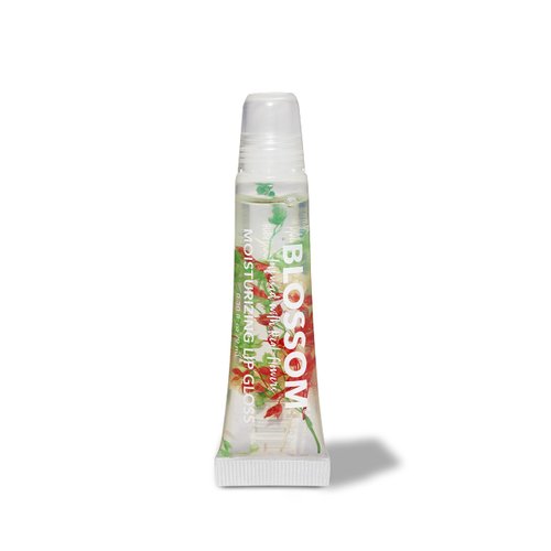 Blossom Flower Lip Gloss, High Shine Lip Gel, Scented, Thick Moisturizing Clear Lip Gloss Tubes with Nourishing Jojoba Seed Oil, Infused with Real Flowers, 0.3oz, Watermelon