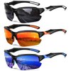 DioKiw 3PACK Sports Polarized Sunglasses for Men Cycling Running Fishing UV400 Protection Sun Glasses Lightweight Half Frame Goggles