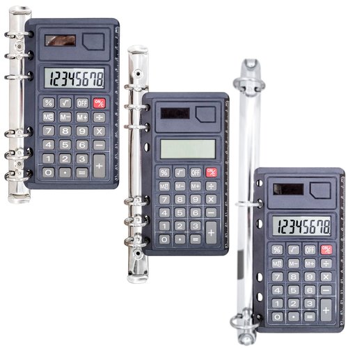 ECEIRO Ring Binders Calculator for Portfolio Binder 3 Ring Binder 6 Ring Binder Calculator 1 Inch Binder, for Padfolio - 2 Inch Binders - 3 Inch Binder and A6 Binder, A5 Binder All Match