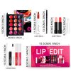 Lip Makeup Kits for Women, Lip Makeup Set for Beginners, Christmas Gift Set for Women Girls, Lips Cosmetics Essential Bundle Includes Lipstick Palette,Lip Brush,Lip Balm,Matte Lipstick,Liqiud Lipstick