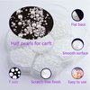 5900 Pcs Half Pearls for Crafts Black Nail Pearls for Nail Art Falt Back Pearls for Makeup Craft Pearls for Artists Creative DIY flatback Pearls for Nails（2/3/4/5/6/8/10mm）