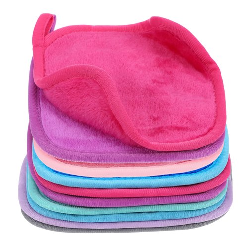 Piriuuo 7 Pcs Reusable Makeup Remover Cloths, Multicolor Makeup Eraser Ultra Soft makeup remover towels Erase All Makeup With Just Water Microfiber face cloth for All Skin Types