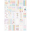 30 Sheets Kids Mini Temporary Tattoos Rainbow for Little Girls Boys Baby 3D Cute Heart Colorful Flower Waterproof Fake Tattoo Stickers for Face Body Arm Art