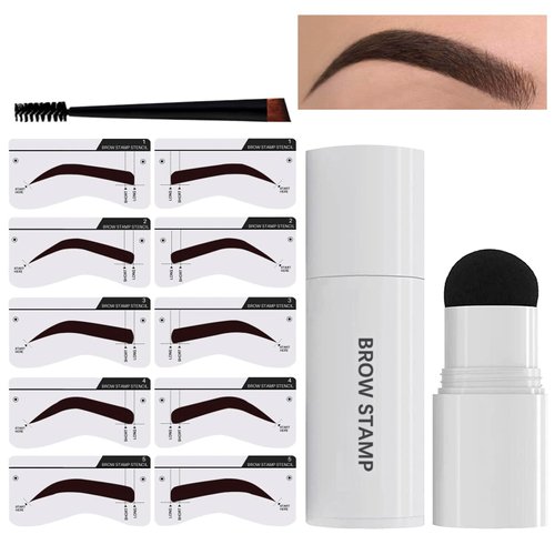 Eyebrow Stamp Stencil Kit Brow Stamp with Reusable Eyebrow Stencil Kit Eye Brow Stamping Kit Eyebrow Stamp Dark Brown