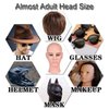 Ruilong Male Bald Mannequin Head for Wig Making Hat and Glasses Display Model Head, Professional Cosmetology Head Beige Color