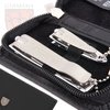 3 Swords Germany - brand quality 3 piece manicure pedicure grooming kit set for professional finger & toe nail care tool clipper fashion leather case in gift box, Made by 3 Swords (762)