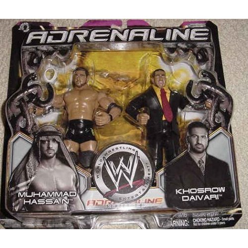 WWED ADRENALINE SERIES 14 MUHAMMAD HASSAN AND KHOSROW DAIVARI ACTION FIGURE by JAKKS PACIFIC