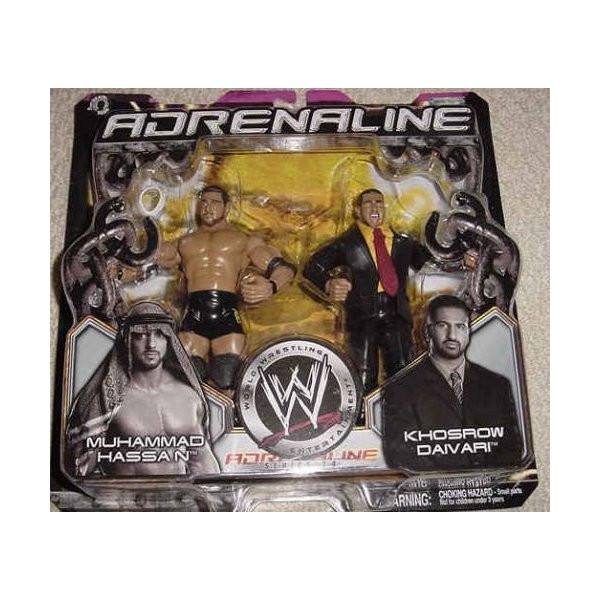 WWED ADRENALINE SERIES 14 MUHAMMAD HASSAN AND KHOSROW DAIVARI ACTION FIGURE by JAKKS PACIFIC