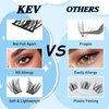 KevKev Lash Clusters 192 Pcs Individual Lashes Cluster Lashes Mixed Styles DIY Lash Extensions Eyelash Clusters Thin Band & Soft Lashes that Look Like Eyelash Extensions(Spring & Summer, C-10-18mix)