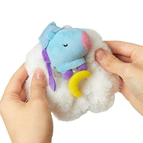 BT21 Dream of Baby MANG Character Scrunchie Elastic Hair Tie Band Accessories for Women and Girls, White/Blue