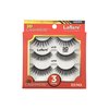 Laflare 3D Cashmere False Eyelashes 3 pcs Multipack, Ultra Soft, Glam, Wispy, Fresh, Luxurious, Cruelty-Free, Reusable, 100% Cashmere Texture, Fake Eyelashes 3 Pairs Eco Pack (RSR3PR)
