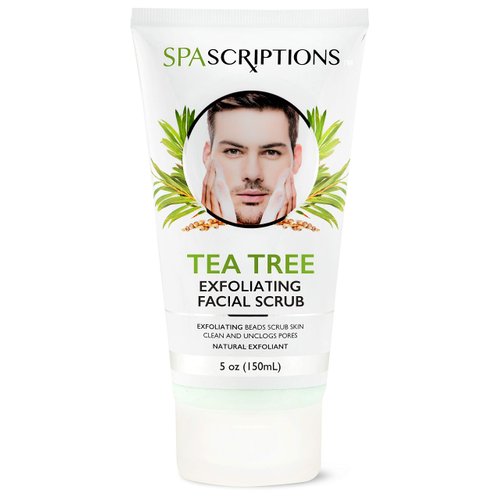 Face Exfoliating Scrub Turmeric, Tea Tree, Hyaluronic Acid & Sugar Face Wash - 5 Oz (Tea Tree)