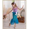 Little Girls Princess Mermaid Costume for Girls Dress Up with Accessory for Christmas Birthday Party Supplies Purple-Blue
