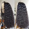 HANSAMU 26 Inch 13x4 Deep Wave Lace Front Human Hair Wigs Curly Wigs Human Hair Deep Wave Glueless Lace Frontal Wigs With Baby Hair Natural Hairline for Black Women HumanHair Wigs