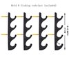 YYST Horizontal Fishing Rod Storage Rack Holder Wall Mount W Screws - No Fishing Rod- to Hold 8 Fishing Rods