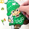 Aowplc 32 Sheets St Patricks Day Make A Face Stickers Saint Patricks Gnomes Crafts Stickers for Kids St.Patrick's Day Party Favors Supplies Classroom Gifts