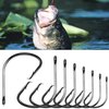 Fishing Circle Hooks Strong High Carbon Steel Offset Catfish Fishing Hooks for Bass Trout Freshwater Saltwater #6 100pcs