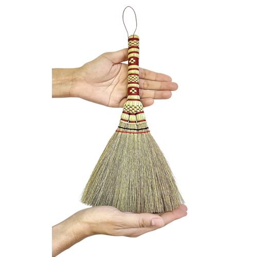 Small Whisk Broom Handheld Brush Whisks of 11 Inch Away Dust, Dirt & Debris Brush Head,Authentic Hand Made All Hand Broom.Perfect for Indoor Outdoor and Car/Broom has Soft bristles(1 Piece)