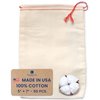 Celestial Gifts Muslin Bags - 100% Cotton Drawstring Bags Medium 50pcs, 5x7, Reusable Tea Bags, Jewelry Gift, Spice and Pouch Gift Sachet Bags - Made in USA - (Red Hem and Drawstring)