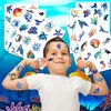 96 PCS Ocean Temporary Tattoos Themed Birthday Party Decorations Favors Supplies Décor Under The Sea Turtle Blue Die Cut Tattoo Stickers Gifts For Game Boys Girls Classroom School Prizes Reward