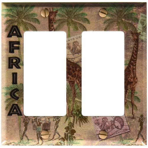 Art Plates - Africa Switch Plate - Double Rocker
