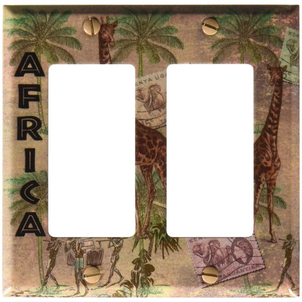 Art Plates - Africa Switch Plate - Double Rocker